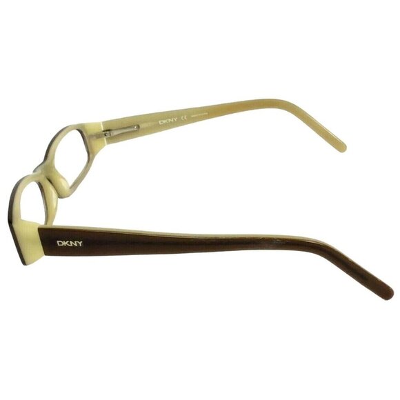 DKNY Rectangular Eyeglass Frames DY45163117 Brown Beige Flex Hinge  49 16 135 - Picture 7 of 9